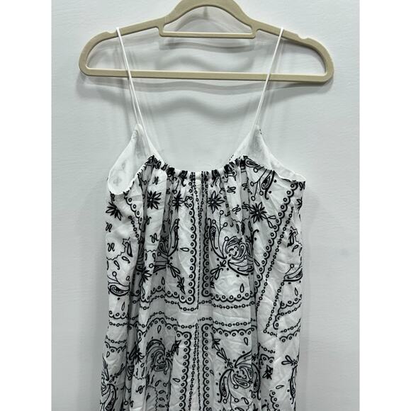 NWT Madewell Womens Embroidered Deep V-Neck Midi Dress Bandana White Size M - Picture 6 of 13